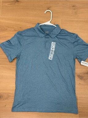 Old Navy Men's Heathered Teal Polo